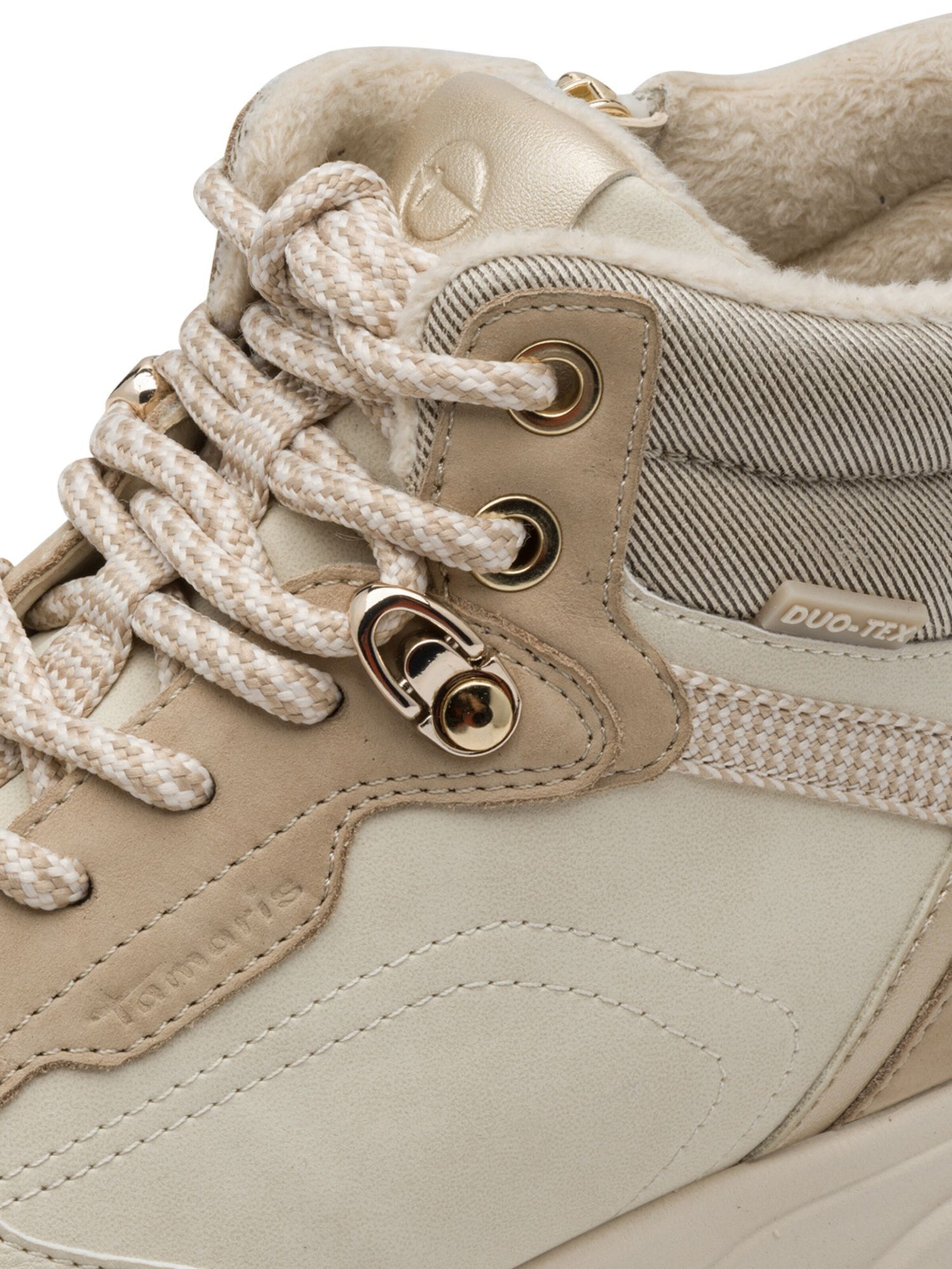 Tamaris Schnürstiefelette in Beige