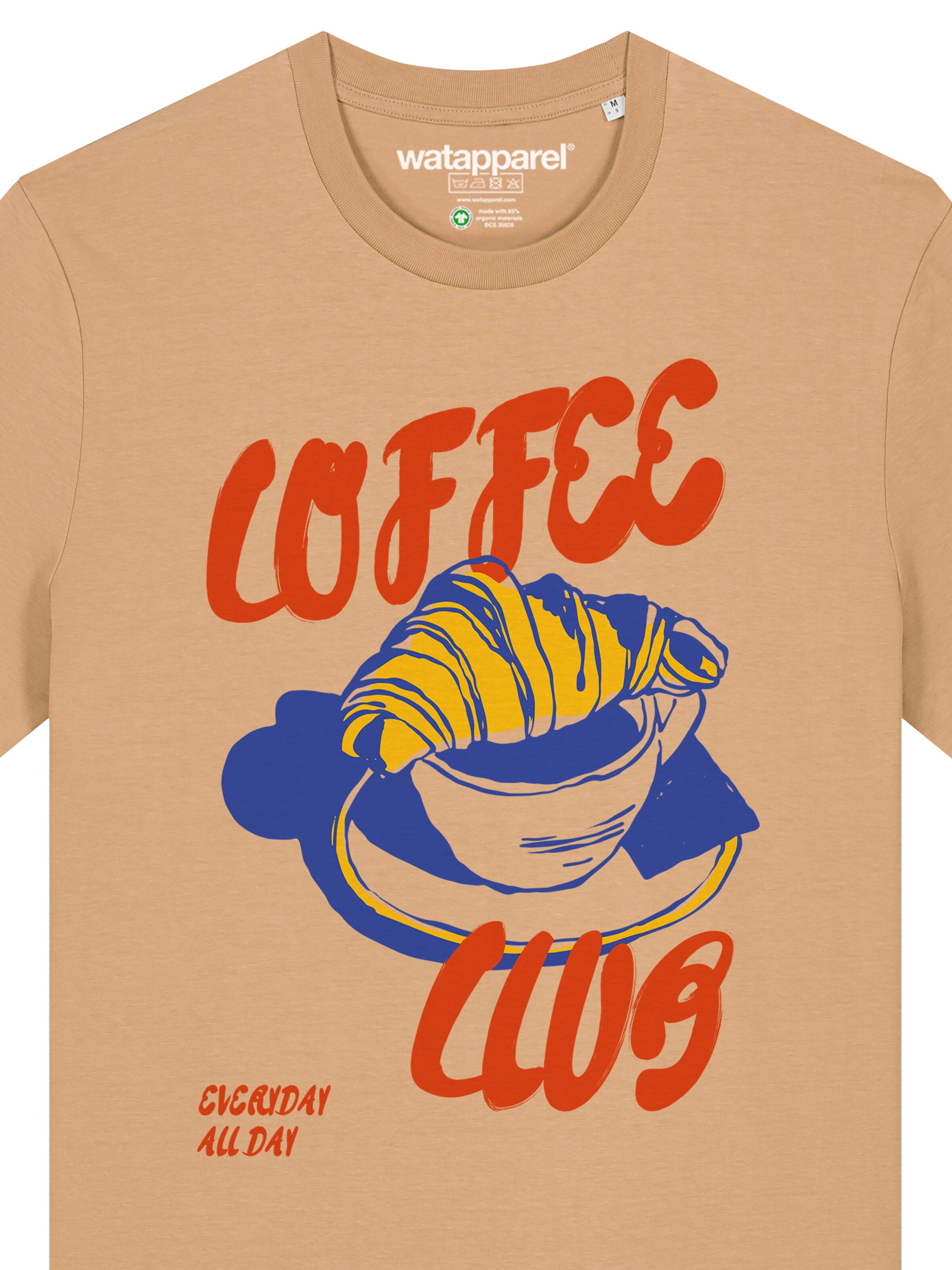 Watapparel Shirt 'Coffee Club' in Beige