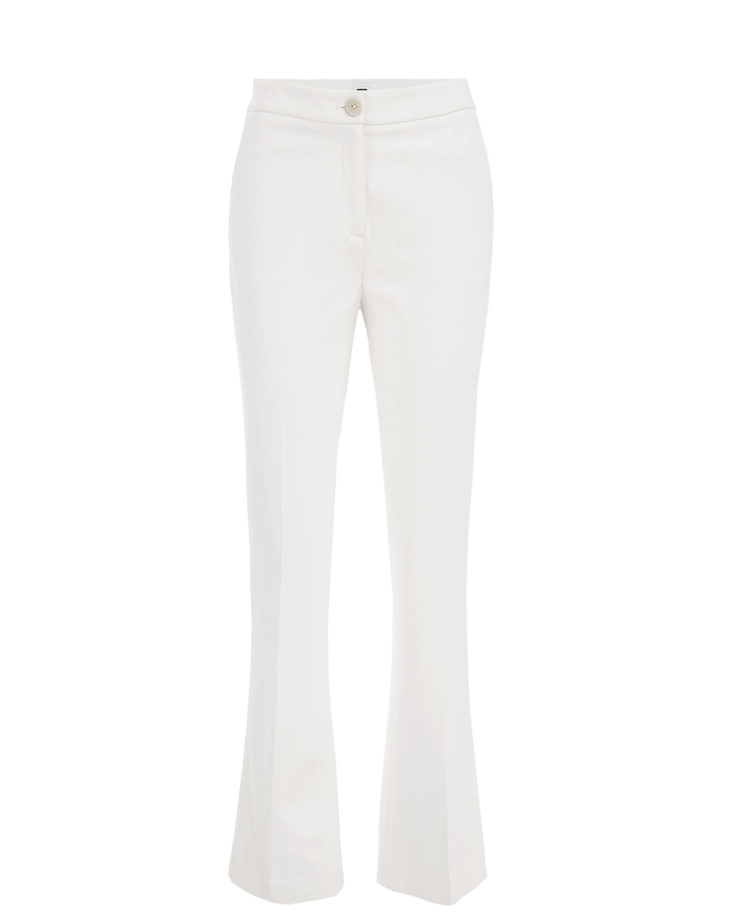 WE Fashion Буткат Плиссированные брюки в Белый: спереди