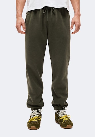 Abercrombie & Fitch Tapered Broek in Groen: voorkant