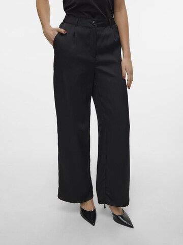 VERO MODA Wide leg Broek 'Lovie' in Zwart