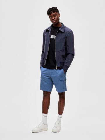 SELECTED HOMME Prehodna jakna 'Kingsley' | modra barva