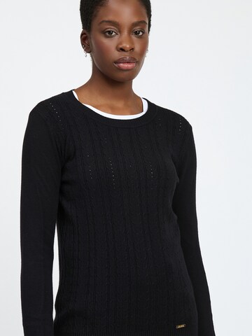 Influencer Pullover in Schwarz