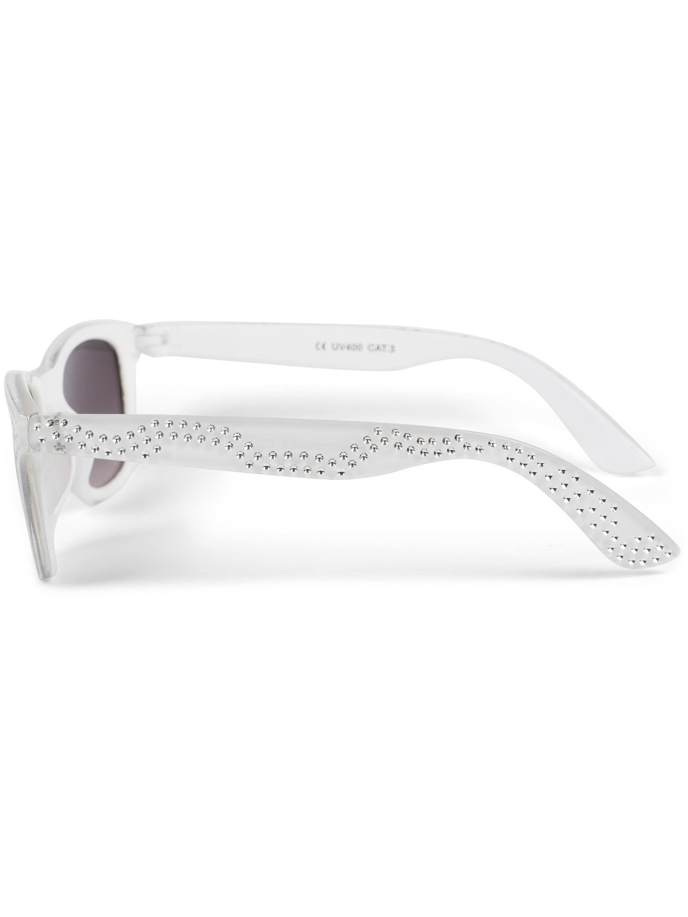 styleBREAKER Sunglasses 'Mädchen Nerd Sonnenbrille mit Strass' in White
