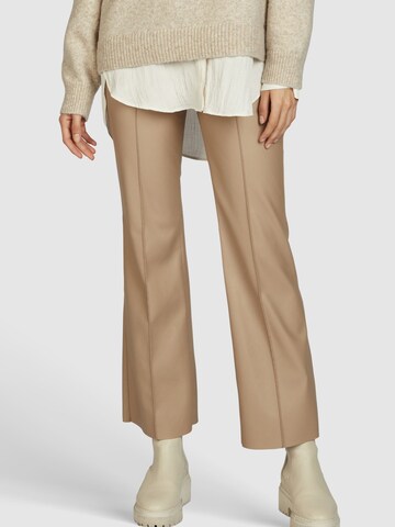 MARC AUREL Flared Pants in Beige: front