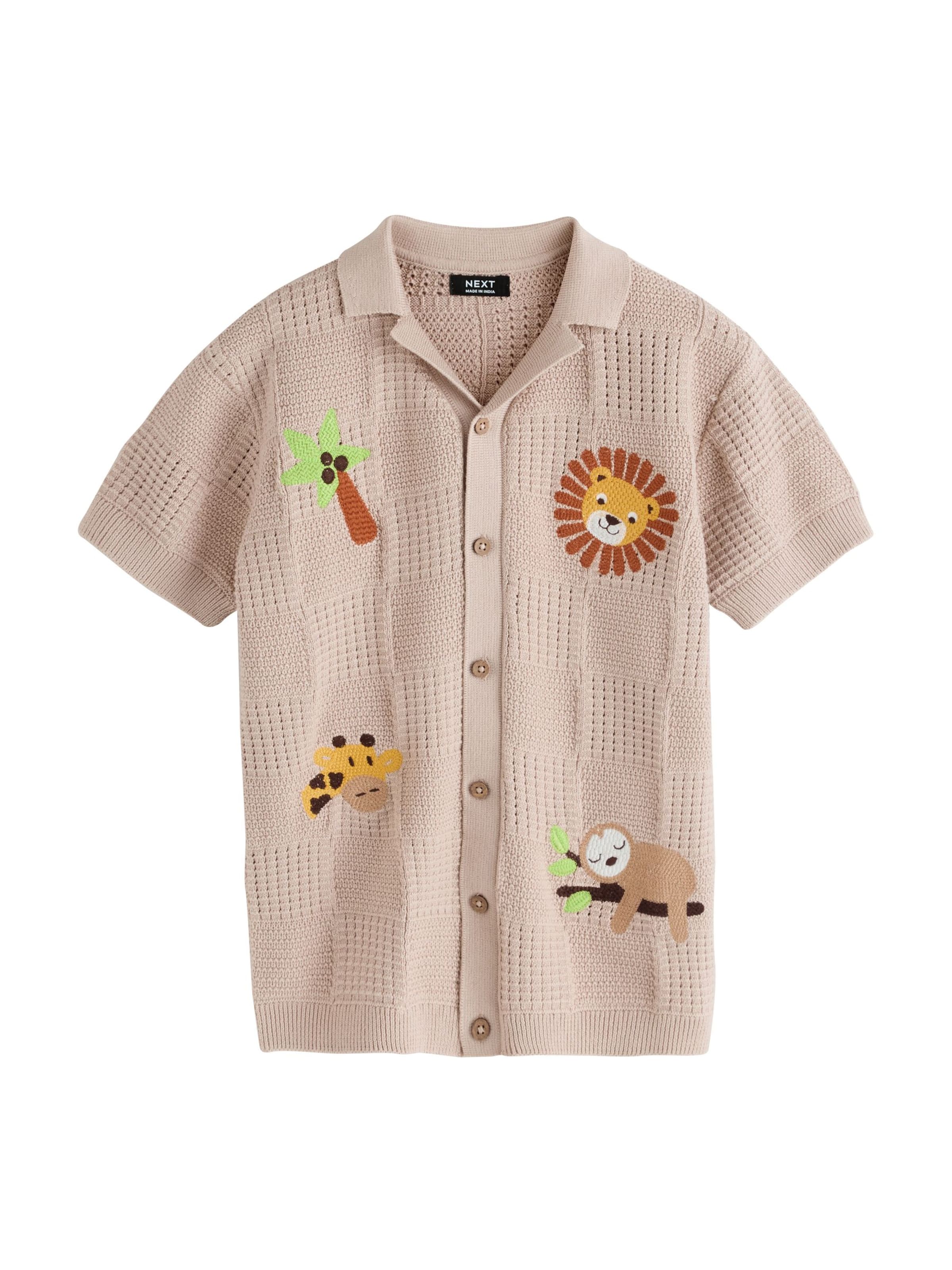 Next Neuletakki värissä beige: etupuoli