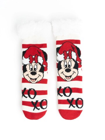 MICKEY MOUSE Socks 'Hüttensocken XOXO' in Red