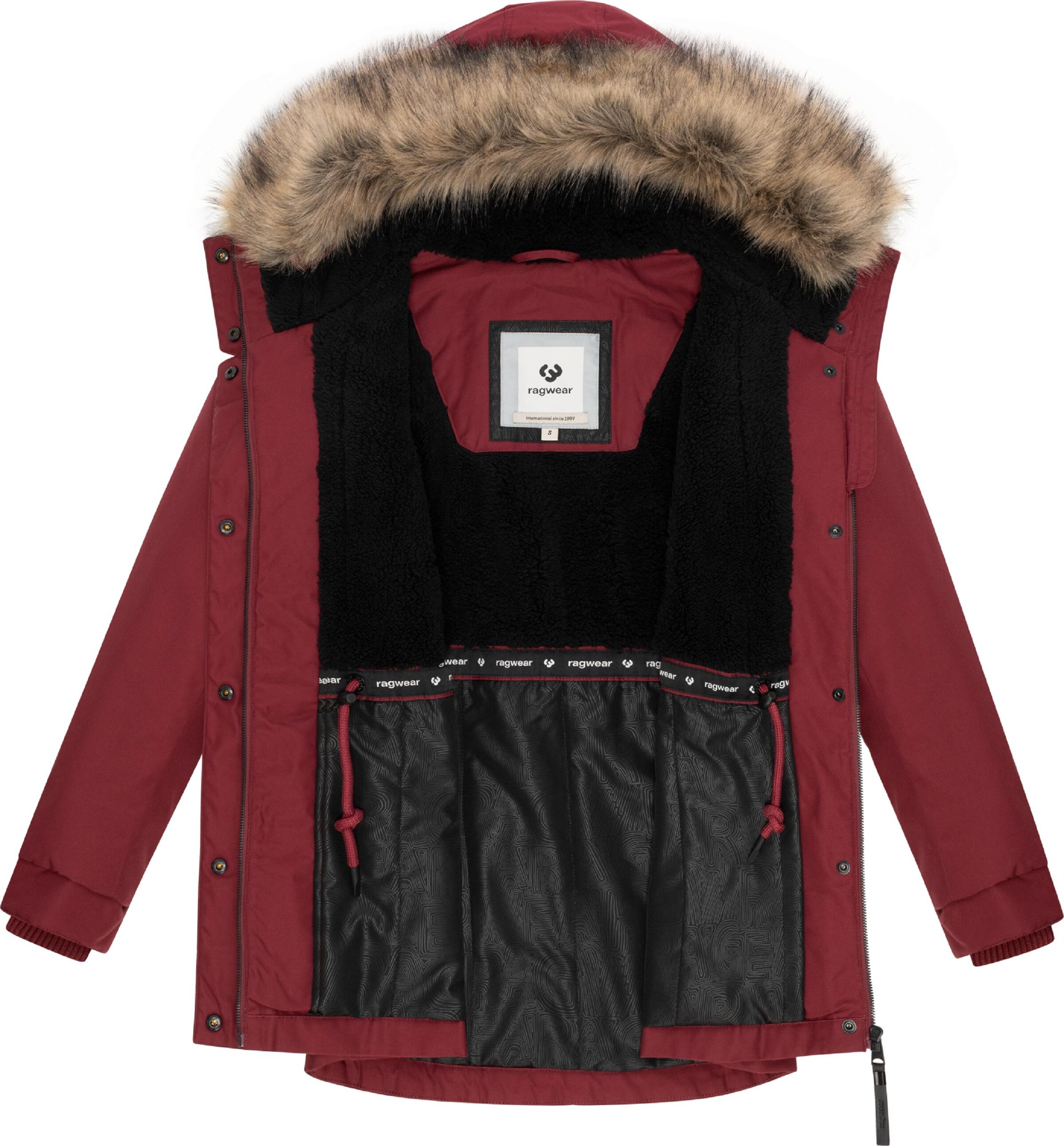 Parka invernale 'Tawny Short' di Ragwear in rosso