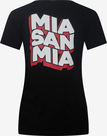 FC BAYERN MÜNCHEN T-Shirt 'Mia san mia' in Schwarz
