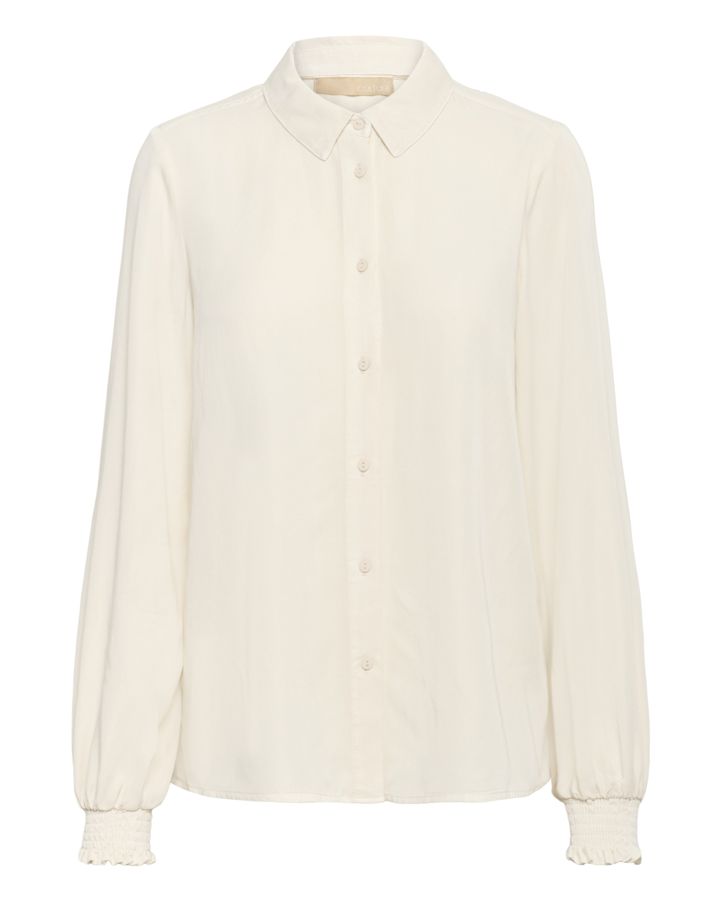 CULTURE Chemisier 'Chynette' en crème, Vue avec produit