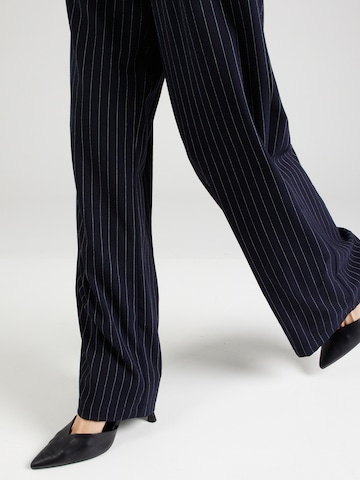Oval Square Wide leg Pleat-front trousers 'Idris' in Blue