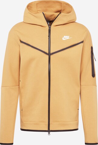 Nike Sportswear Sweat jacket in Beige: front