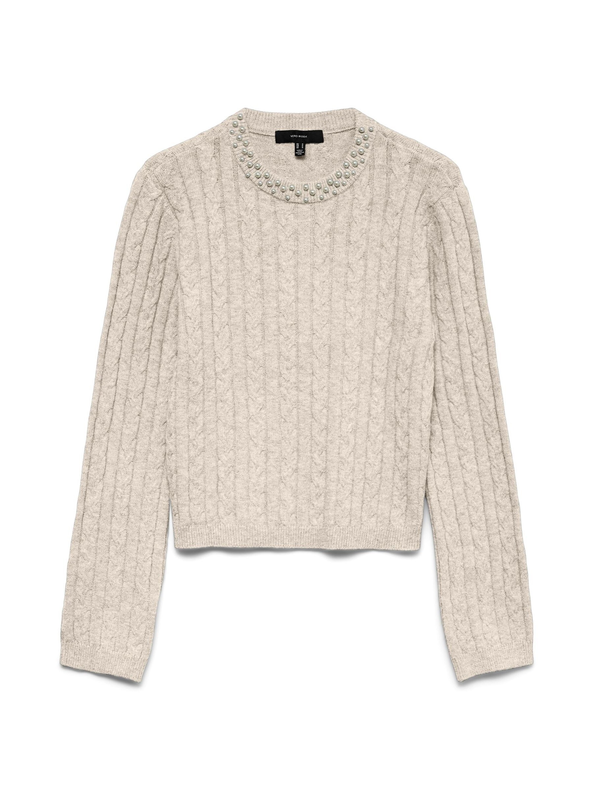 Pull-over VERO MODA en beige : devant