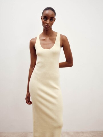 ABOUT YOU x Marie von Behrens Knit dress 'Vicky' in Yellow: front