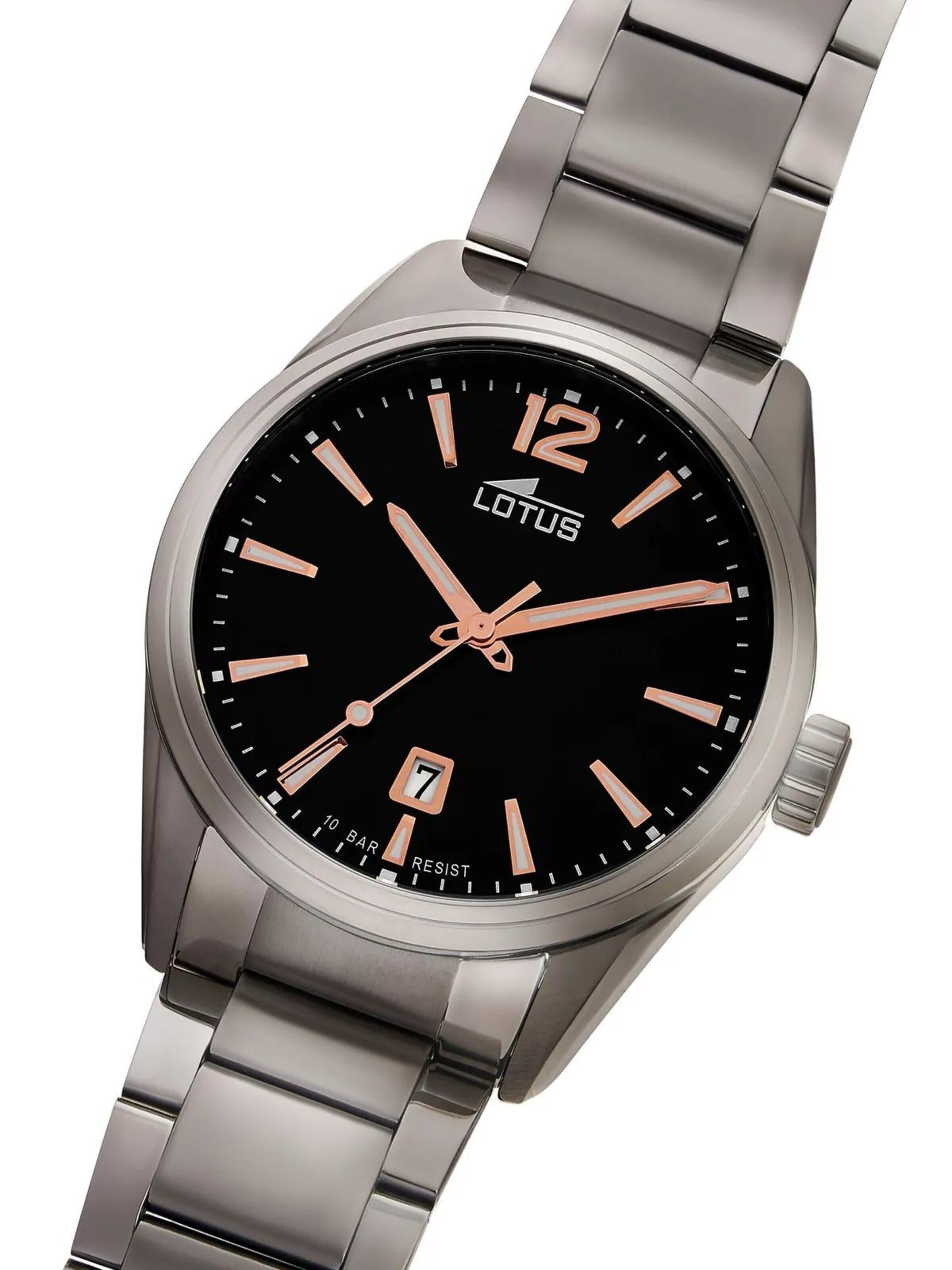 Montre à affichage analogique Lotus en noir