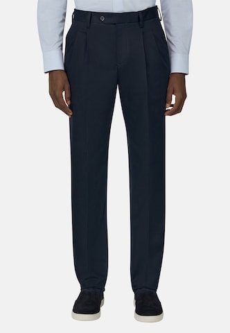 Boggi Milano Regular Trousers with creases in Blue: front