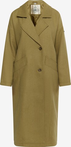 Manteau mi-saison 'Altiplano' DreiMaster Vintage en vert : devant