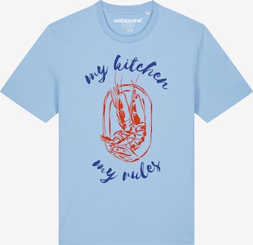 T-Shirt 'My kitchen my rules' Watapparel en bleu : devant