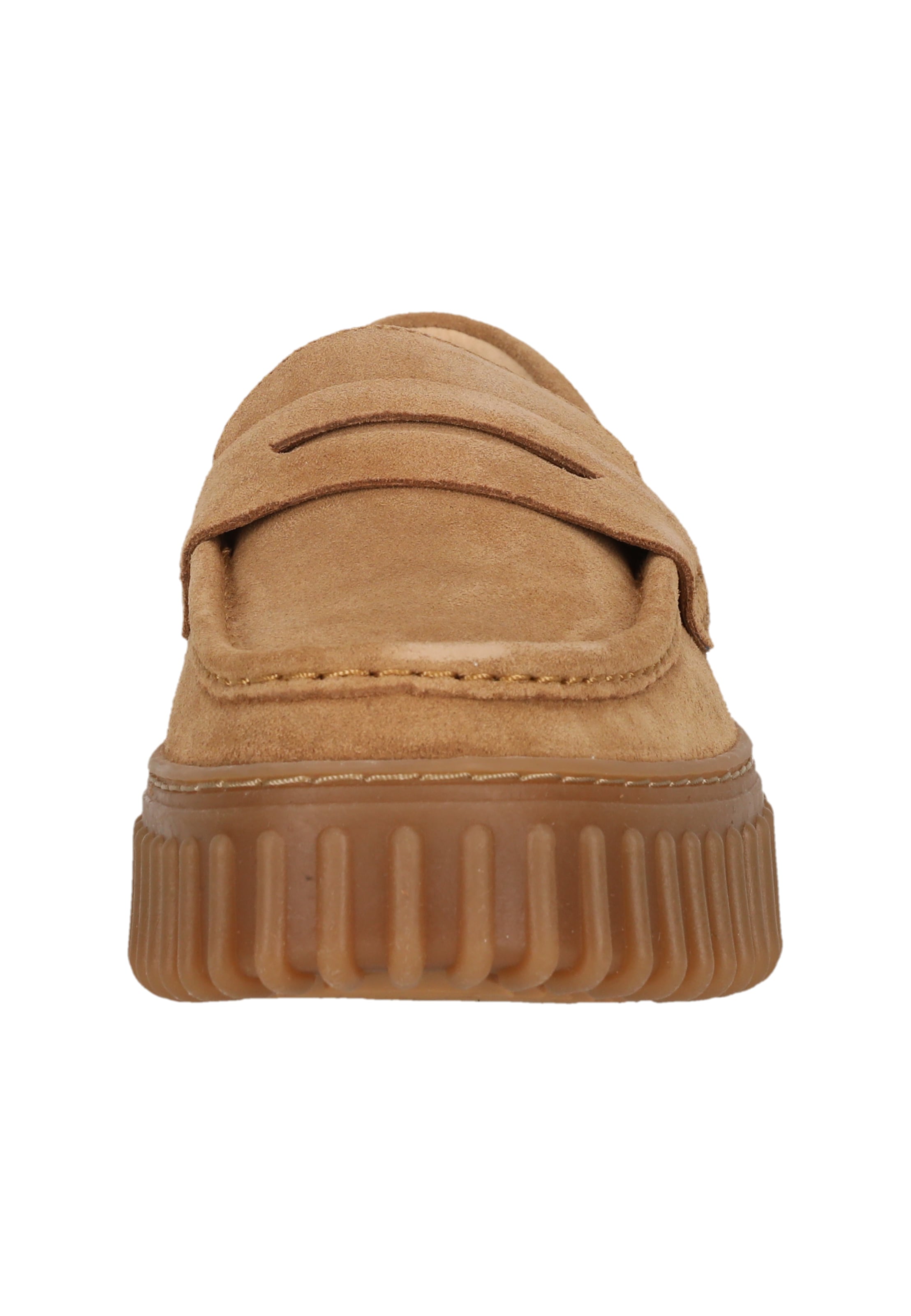 CLARKS Slip-ons 'Torhill Penny Light Tan Suede' in Brown