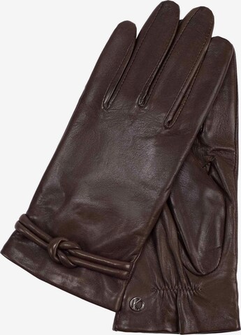 KESSLER Full Finger Gloves 'Olivia' in Brown: front