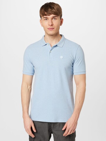 KnowledgeCotton Apparel Poloshirt 'ROWAN' (GOTS) in Blau: predná strana