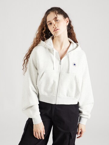 CONVERSE Sweatjacke 'Blooming' in Grau: predná strana