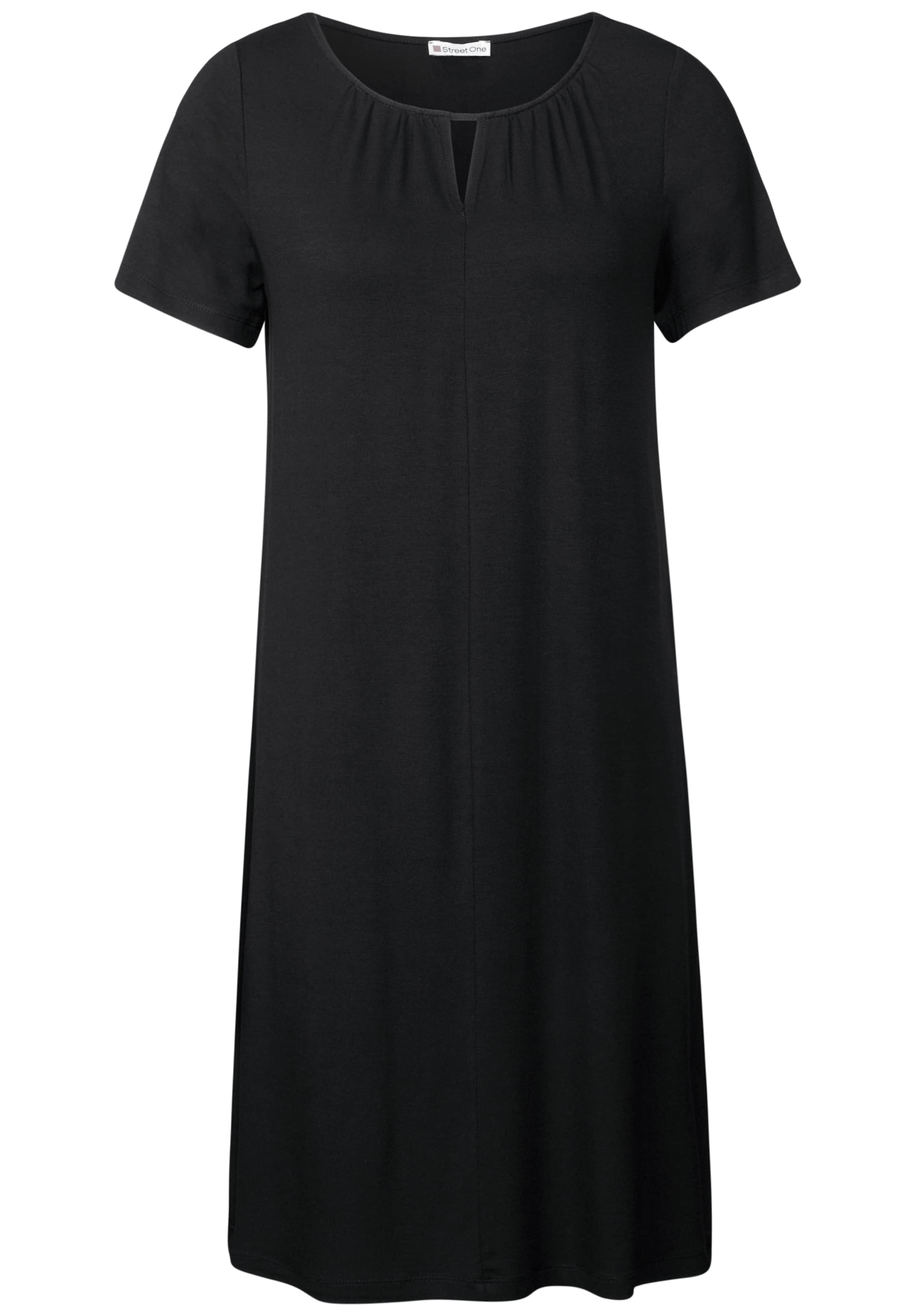 STREET ONE Jersey Kleid in Schwarz: Vorderseite