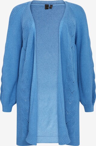 Yoek Knit Cardigan in Blue: front