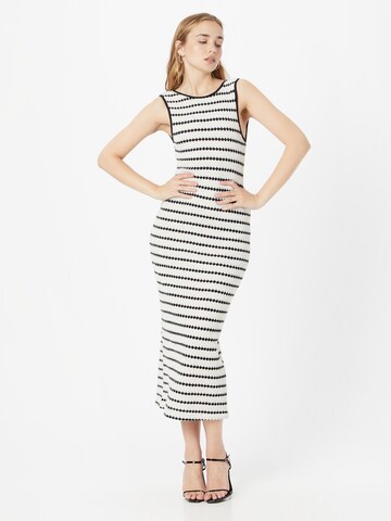 TOPSHOP Knitted dress in White: front