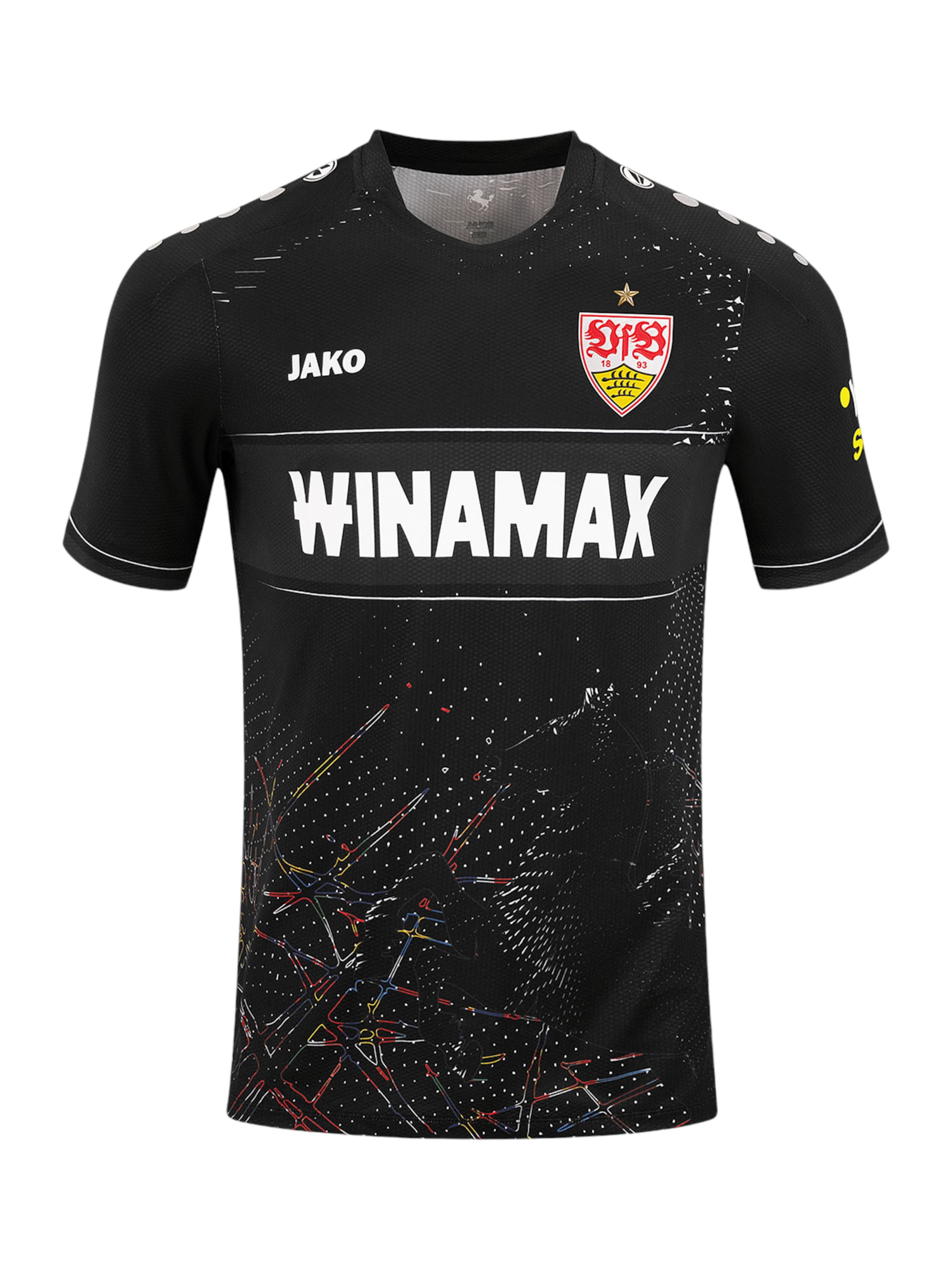 JAKO Trikot 'VfB Stuttgart 24-25 Heim' in Schwarz: Vorderseite