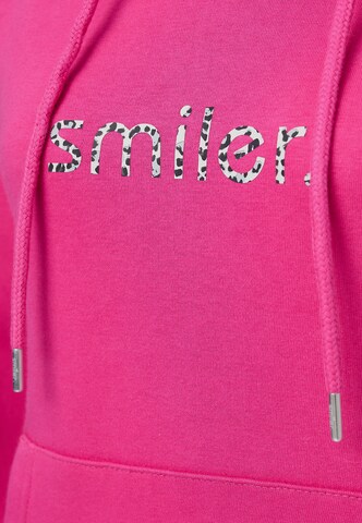 smiler. Sweatshirt 'Happy' in Pink