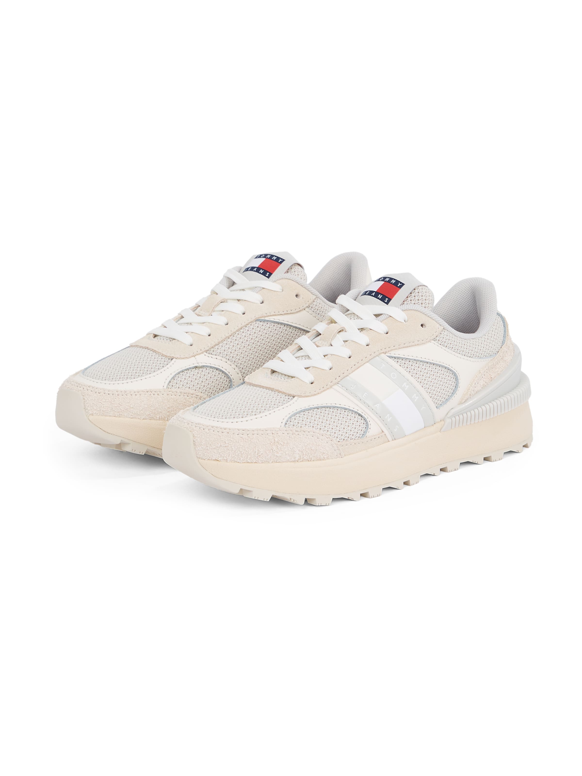 Tommy Jeans Σνίκερ χαμηλό 'TECH RUNNER' σε μπεζ