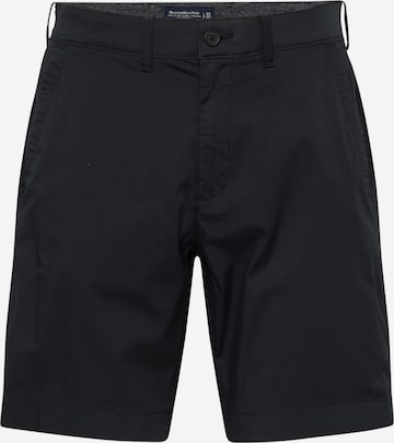 Pantalon chino 'ALL DAY' Abercrombie & Fitch en noir : devant