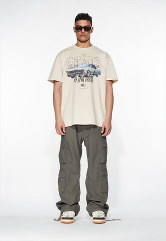 MJ Gonzales T-Shirt 'In tha Hood' in Beige