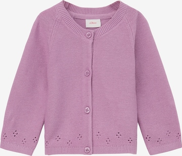 s.Oliver Knit Cardigan in Purple: front