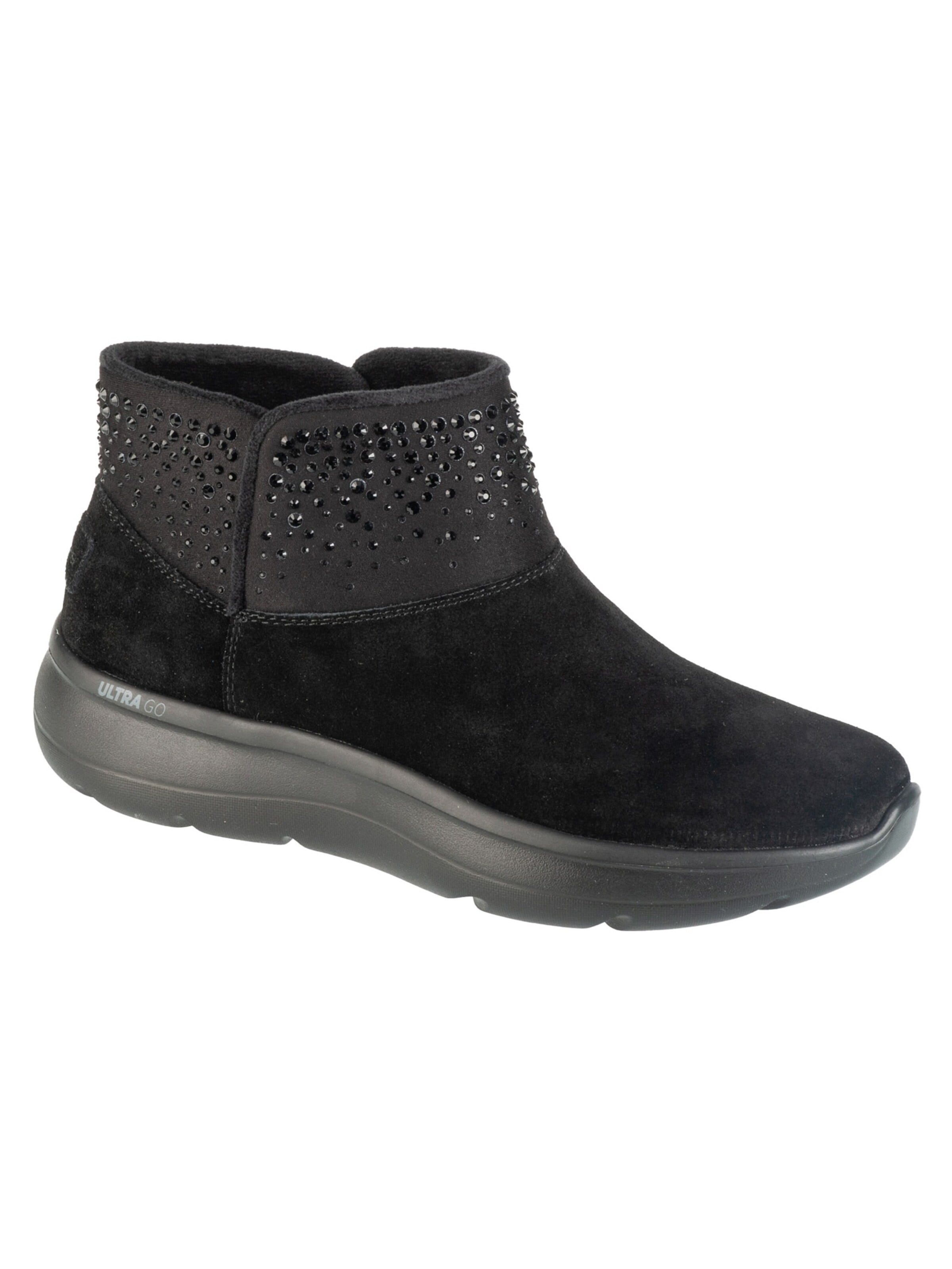 SKECHERS Sportschoen 'Skechers On-The-GO Encore - Winter Gleam' in Zwart: voorkant