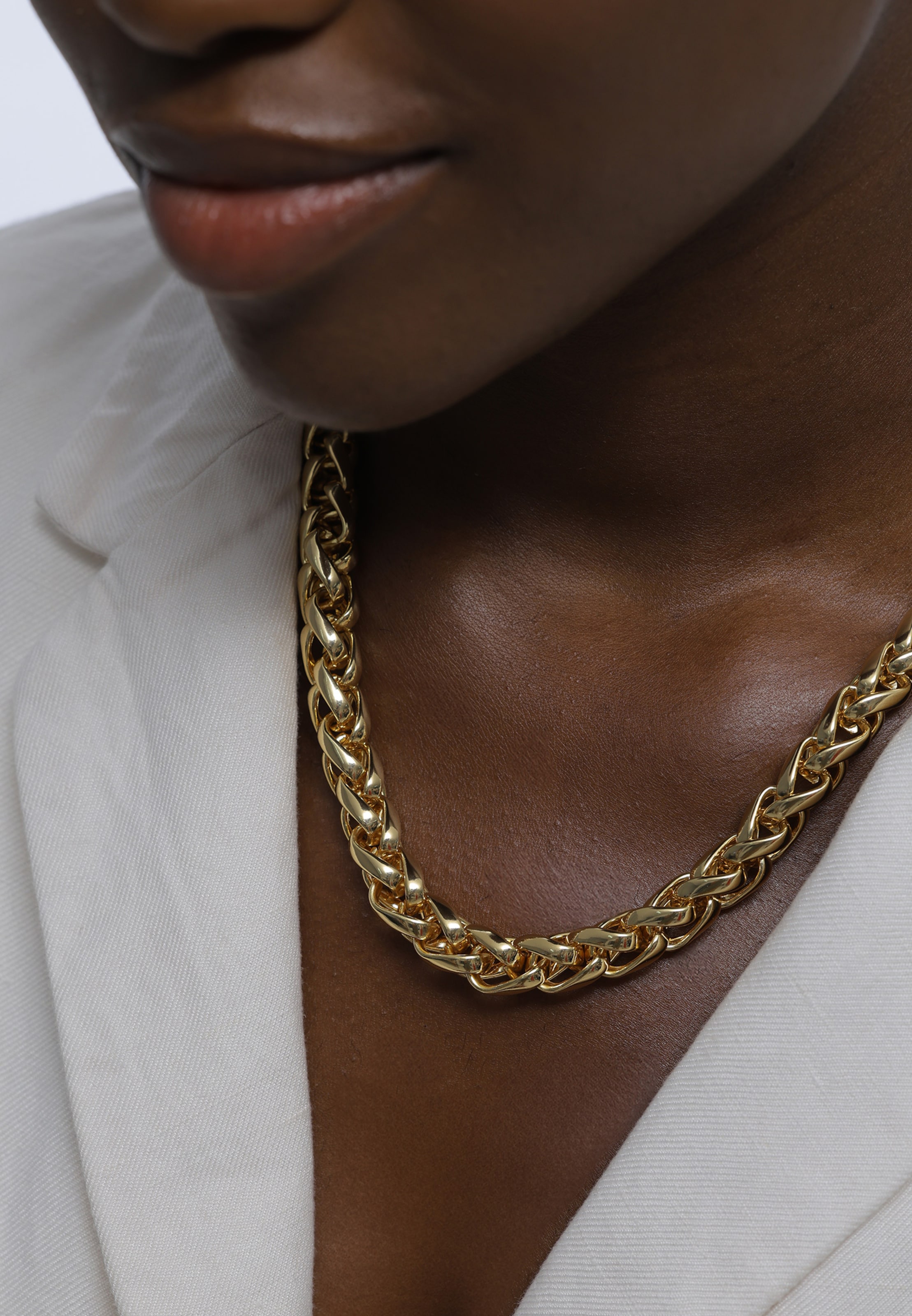 auksinė ELLI Grandinėlė 'Chunky': priekis