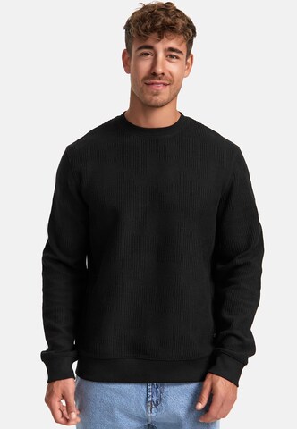 INDICODE JEANS Sweatshirt ' Jago ' in Black: front
