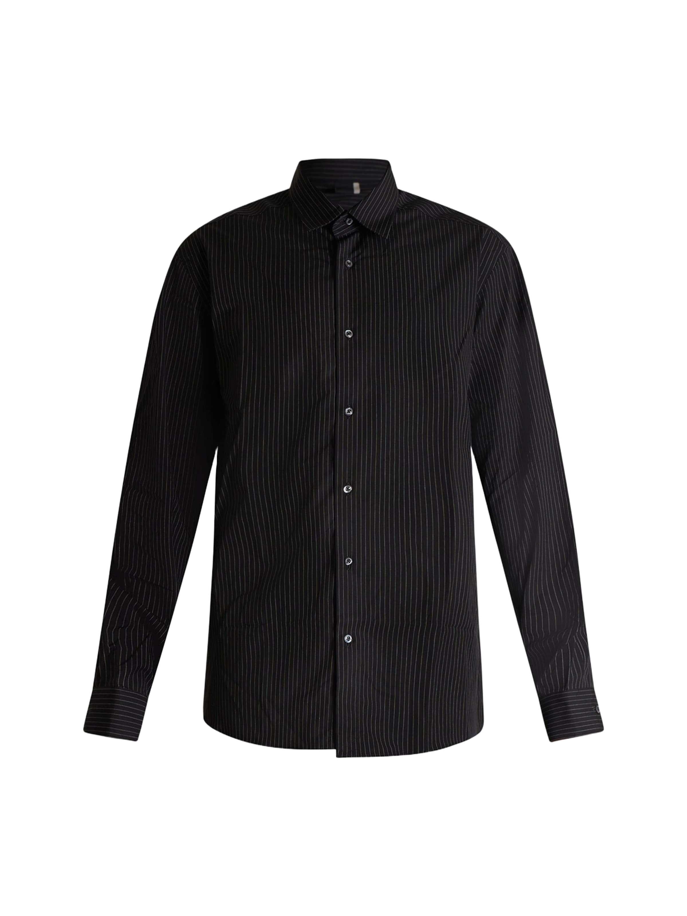 Regular fit Camicia di LOW BRAND in nero: frontale