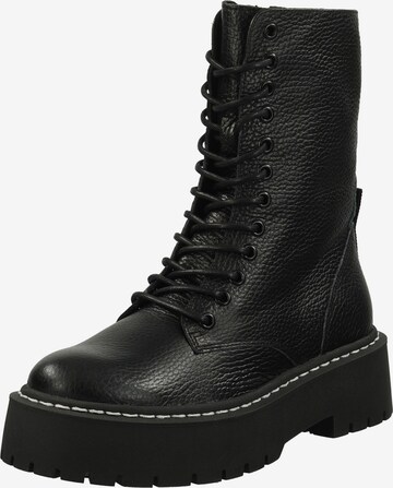 STEVE MADDEN Lace-Up Ankle Boots in Black: front