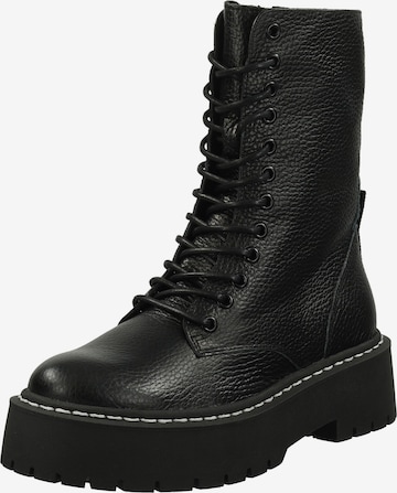 STEVE MADDEN Lace-Up Ankle Boots in Black: front