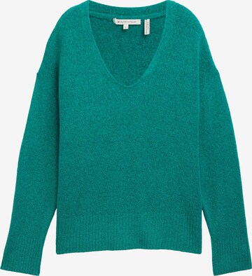 TOM TAILOR DENIM Pullover in Grün: Vorderseite