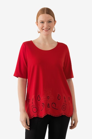 Ulla Popken Blouse in Rood: voorkant