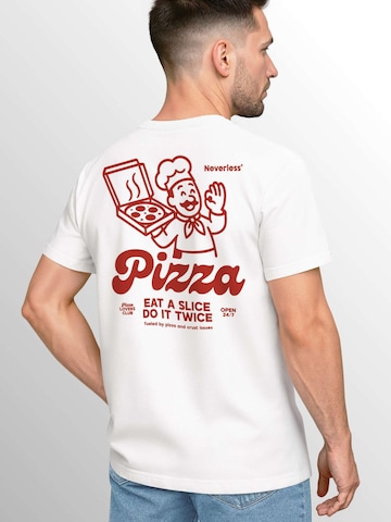 Neverless Shirt 'Pizza Lovers Club' in White