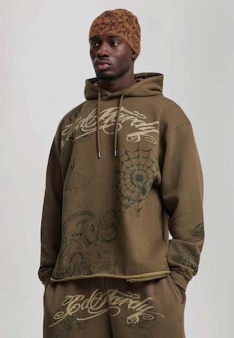 Ed Hardy - Sudadera en verde: frente