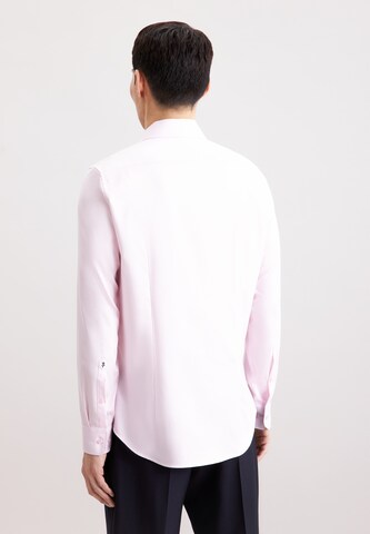 Coupe slim Chemise business 'Schwarze Rose' SEIDENSTICKER en rose