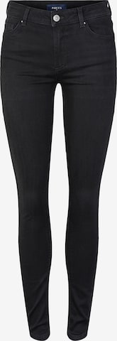 PIECES Skinny Jeans 'Delly' in Black: front