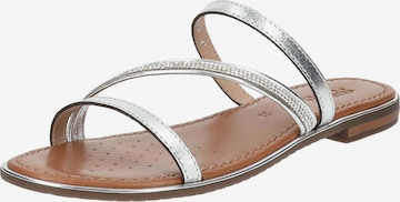 GEOX Mules in Silver: front