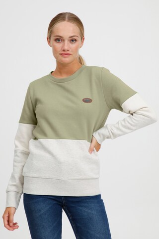 Oxmo Sweatshirt 'Trine' in Groen: voorkant