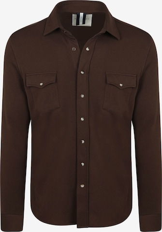 Profuomo Gebreid vest in Bruin: voorkant